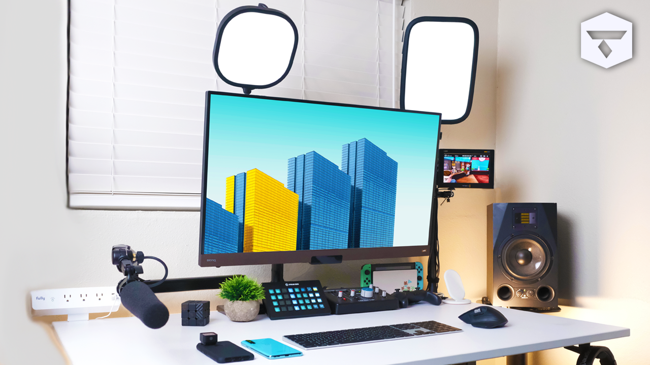 My Modern Desk Setup Tour for Live Streaming, Video Calls, Editing, and Online Classes.